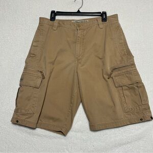 LEE DUNGAREES Mens Cargo Shorts Tan/Khaki Size 33